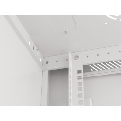 LANBERG RACKOVÁ SKRIŇA 19'' PRO MONTÁŽ NA STENU 6U/600X450 PRO VLASTNÚ MONTÁŽ S KOVOVÝMI DVERAMI ŠEDÁ