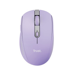 Trust Ozaa/Kancelárska/Optická/Pre pravákov/3 200 DPI/USB+BT/Fialová