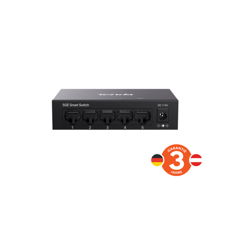 Tenda TEG2205D Websmart L2 cloud managed switch, 5x 10/100/1000 Mbps, Kov, Fanless - bez ventilátorov