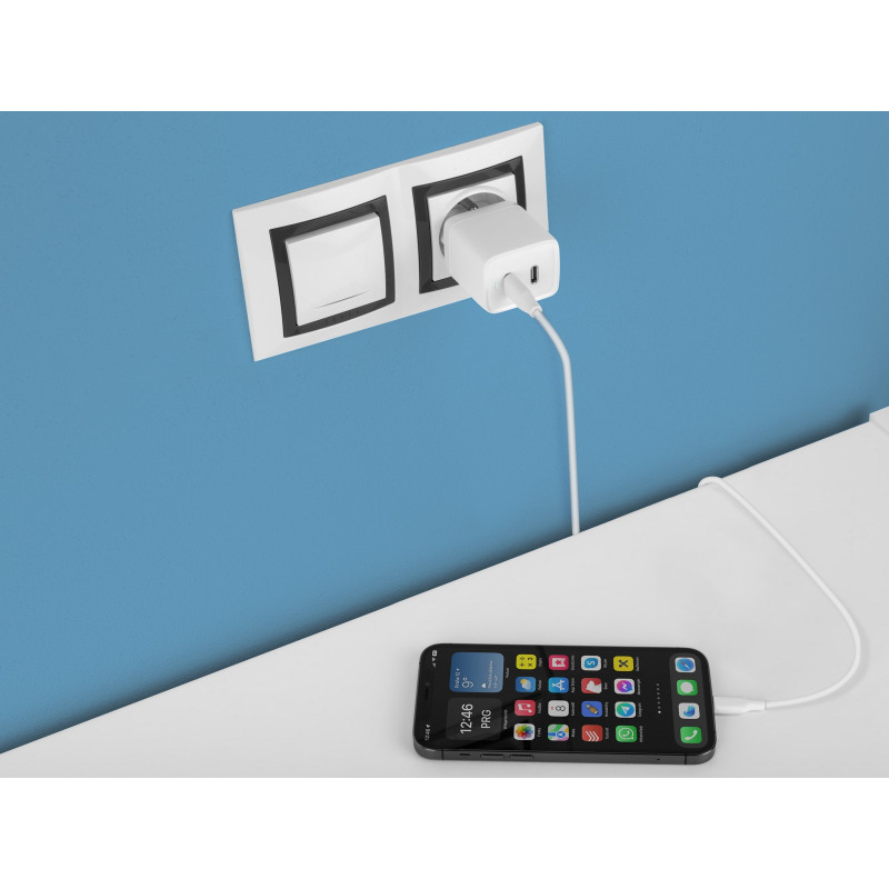 AVACOM HomePRO 2 sieťová nabíjačka s Power Delivery 40W s dvoma USB-C výstupmi