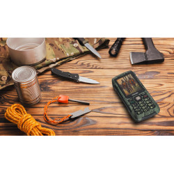 EVOLVEO StrongPhone H1, IP68 odolný Dual SIM telefón, 2,8'' LCD, 5000mAh, Powerbanka, lovec. kamufláž