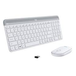 PROMO set Logitech slim Wireless MK470 - white, US