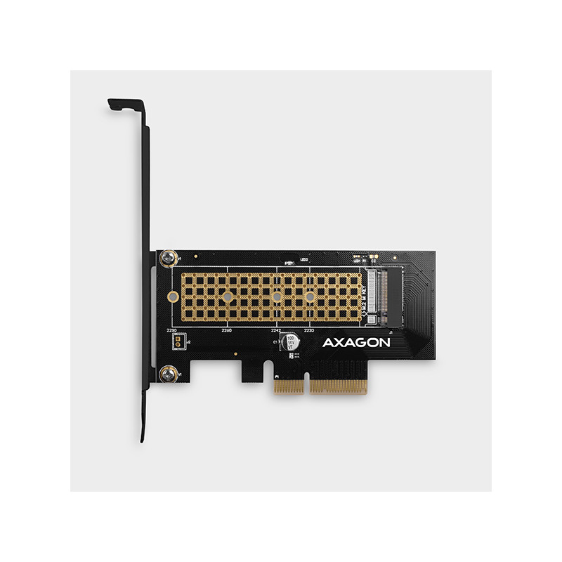 AXAGON PCEM2-N, PCIe x4 - M.2 NVMe M-key slot adaptér, vr. LP