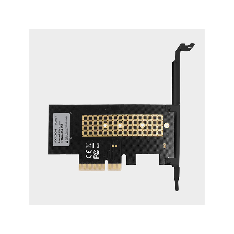AXAGON PCEM2-N, PCIe x4 - M.2 NVMe M-key slot adaptér, vr. LP