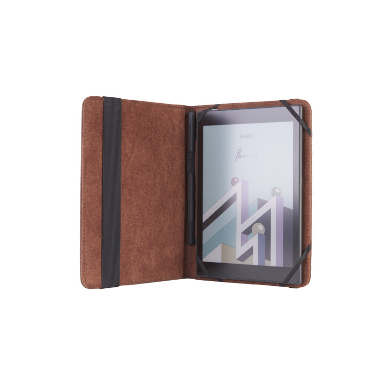 C-TECH PROTECT puzdro z pravej kože pre 8'' zariadenie, RLC-01, hnedé (Pocketbook Inkpad 3/4, Onyx Boox