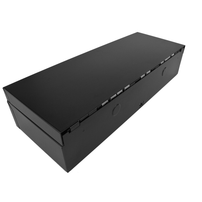 VIRTUOS - Pokladničná zásuvka flip-top FT-460C - s káblom, so zamykateľným krytom zakladača, 9-24V, čierna