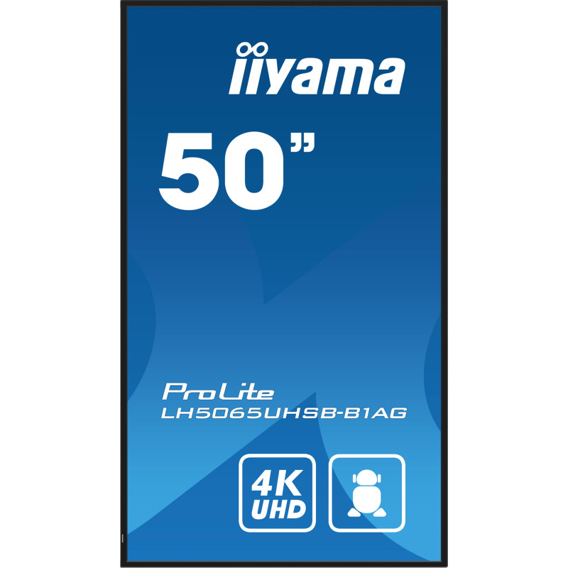 50'' iiyama LH5065UHSB-B1AG: VA, 4K UHD, Android, 24/7