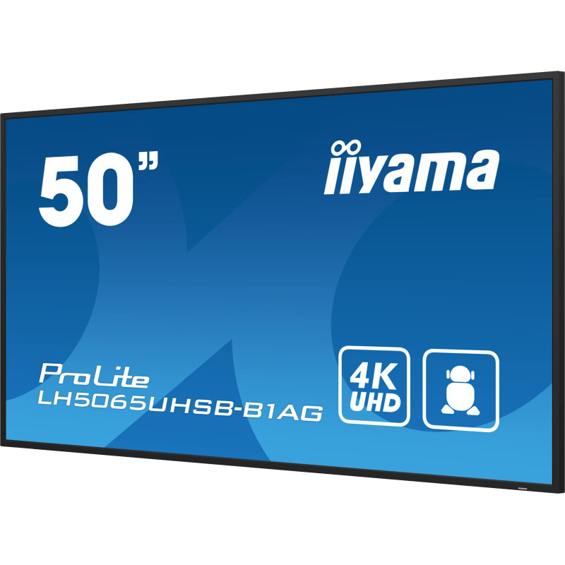 50'' iiyama LH5065UHSB-B1AG: VA, 4K UHD, Android, 24/7