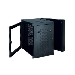 EATON - Skriňa SmartRack 12U, Š-600mm, Hl-550mm, hĺbka pre prepínače, presklené dvere, montáž na stenu