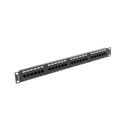 LANBERG PATCH PANEL 24 PORTOV 1U 19'' CAT.6 UTP ČIERNY