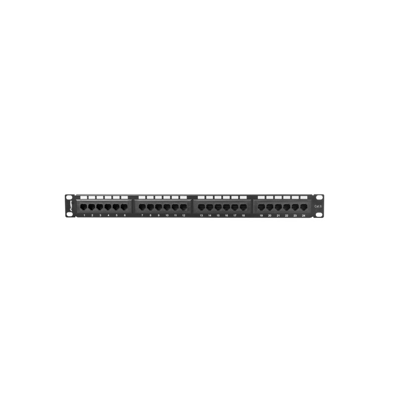 LANBERG PATCH PANEL 24 PORTOV 1U 19'' CAT.6 UTP ČIERNY