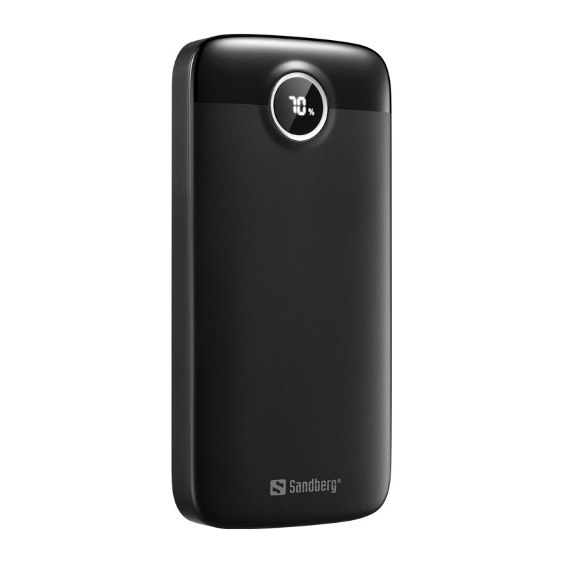 NONAME - Sandberg SemiSolidState Powerbank 10000 mAh PD20W, kompaktná powerbanka, čierna