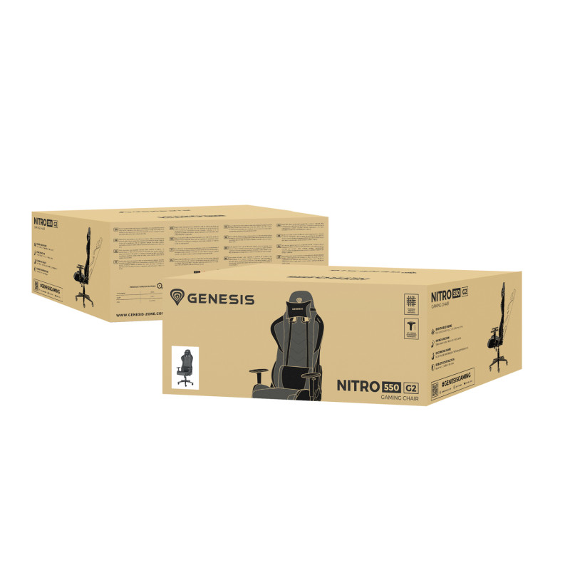 Herné kreslo Genesis NITRO 550 G2, šedé