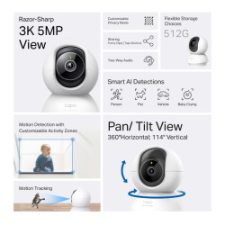 TP-LINK - Tapo C230 Pan/Tilt AI Home Security Wi-Fi Camera