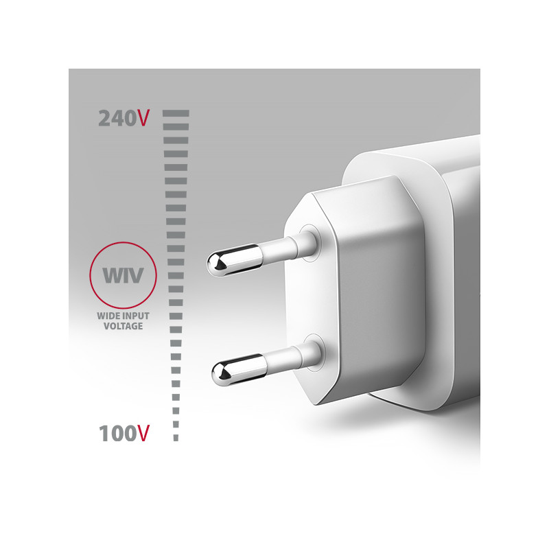AXAGON ACU-QC18W, nabíjačka do siete 18W, 1x port USB-A, QC3.0/AFC/Apple, biela