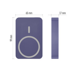 EMOS POWERBANKA WI 1046, bezdrôtové nabíjanie 20W, 10.000mAh, MODRÁ, 1xUSB-C