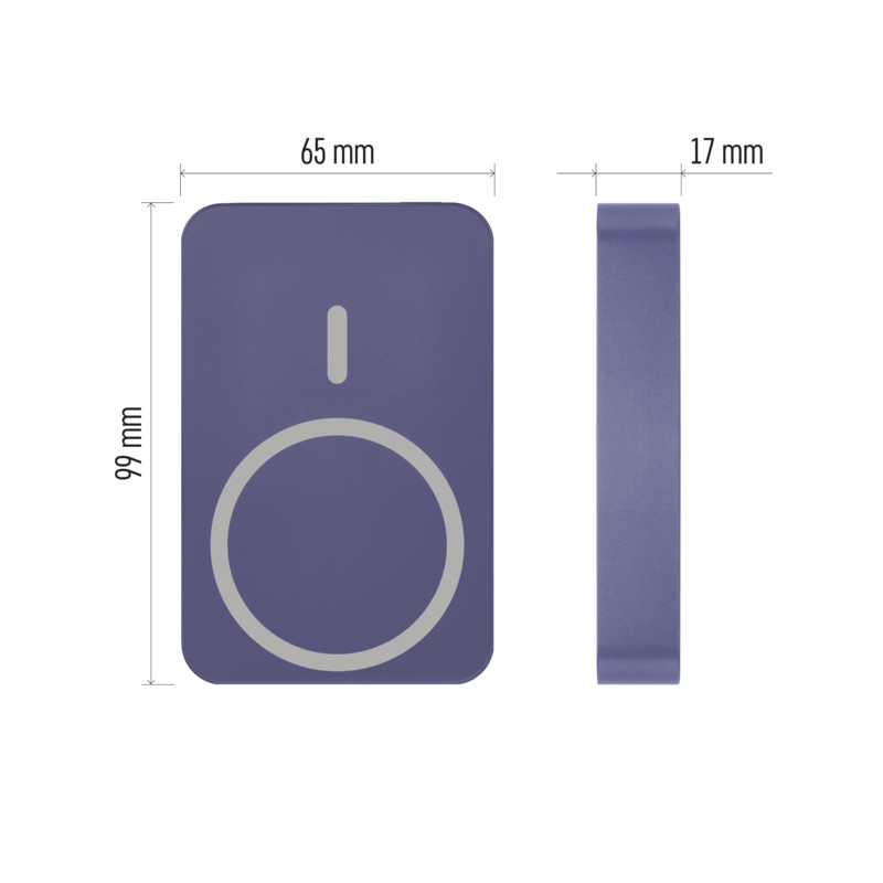 EMOS POWERBANKA WI 1046, bezdrôtové nabíjanie 20W, 10.000mAh, MODRÁ, 1xUSB-C