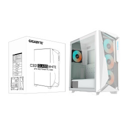 GIGABYTE C301 GLASS/Midi Tower/Transpar./Biela