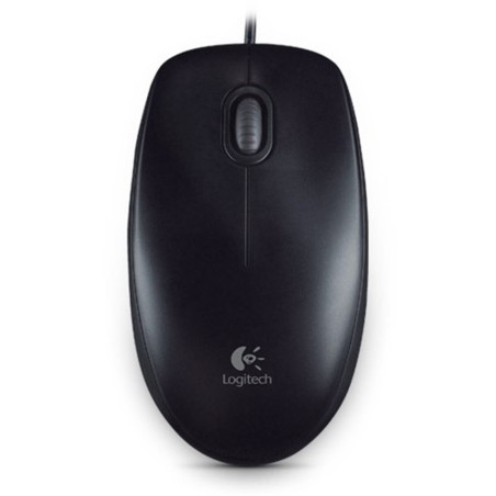 Logitech B100/Kancelárska/Optická/800 DPI/Drôtová USB/Čierna