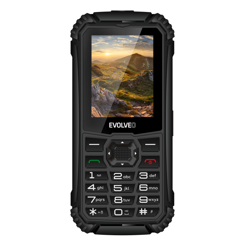 EVOLVEO StrongPhone Q1, IP68 odolný Dual SIM telefón, 2,4'' LCD, 1800mAh, čierny