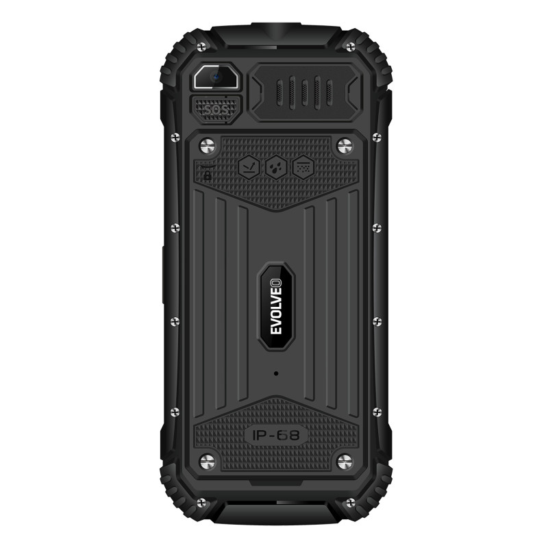 EVOLVEO StrongPhone Q1, IP68 odolný Dual SIM telefón, 2,4'' LCD, 1800mAh, čierny