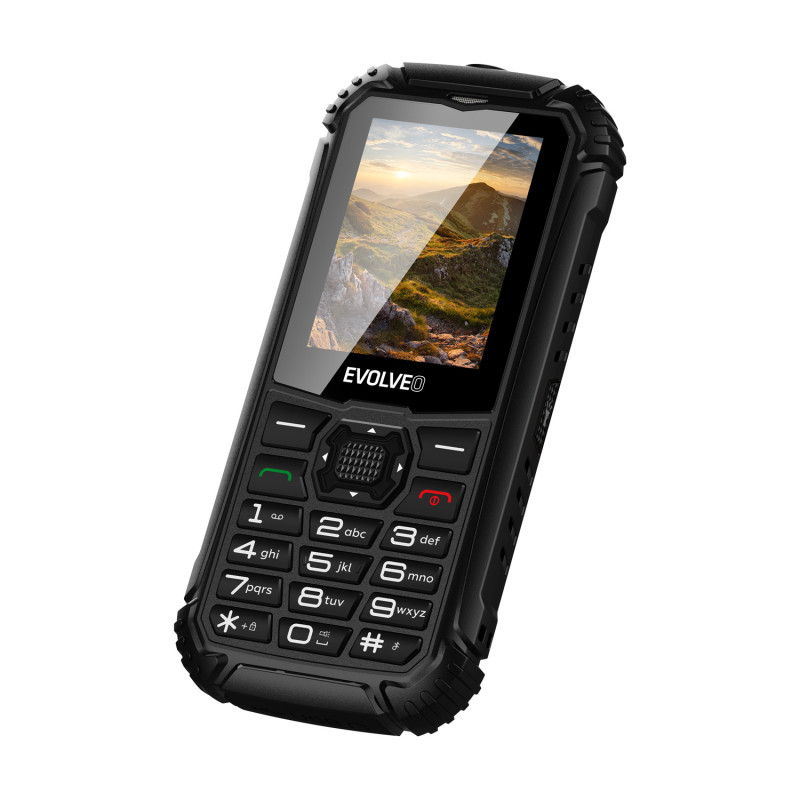 EVOLVEO StrongPhone Q1, IP68 odolný Dual SIM telefón, 2,4'' LCD, 1800mAh, čierny