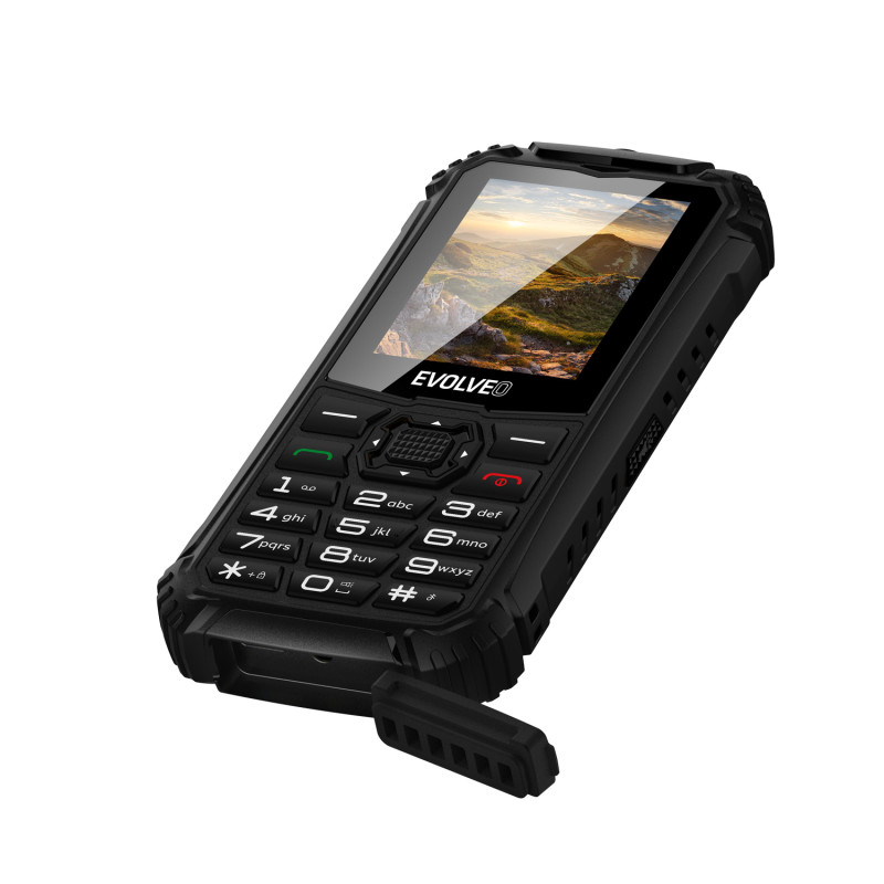 EVOLVEO StrongPhone Q1, IP68 odolný Dual SIM telefón, 2,4'' LCD, 1800mAh, čierny