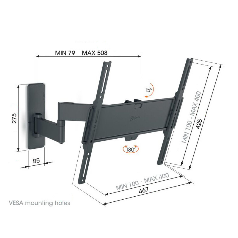VOGELS - Vogel's TVM1443, TV rameno s 3 kĺbmi pre displeje 32-65'', 25 kg