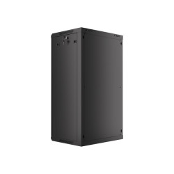 LANBERG 19'' RACKOVÁ SKRIŇA PRO MONTÁŽ NA STENU 22U/600X450 (FLAT PACK) S PROSKLENÝMI DVERMI ČIERNA V2