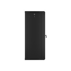 LANBERG 19'' RACKOVÁ SKRIŇA PRO MONTÁŽ NA STENU 22U/600X450 (FLAT PACK) S PROSKLENÝMI DVERMI ČIERNA V2