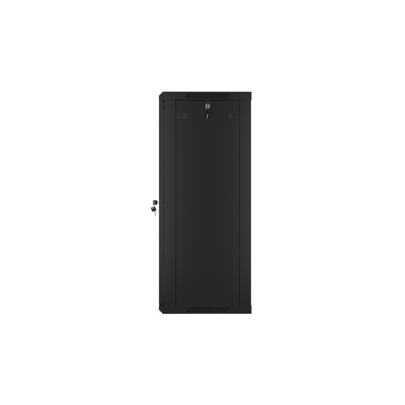 LANBERG 19'' RACKOVÁ SKRIŇA PRO MONTÁŽ NA STENU 22U/600X450 (FLAT PACK) S PROSKLENÝMI DVERMI ČIERNA V2
