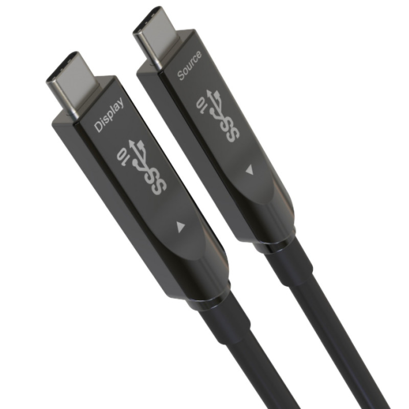 PremiumCord USB-C kábel Gen2 AOC DP1.4, 5m