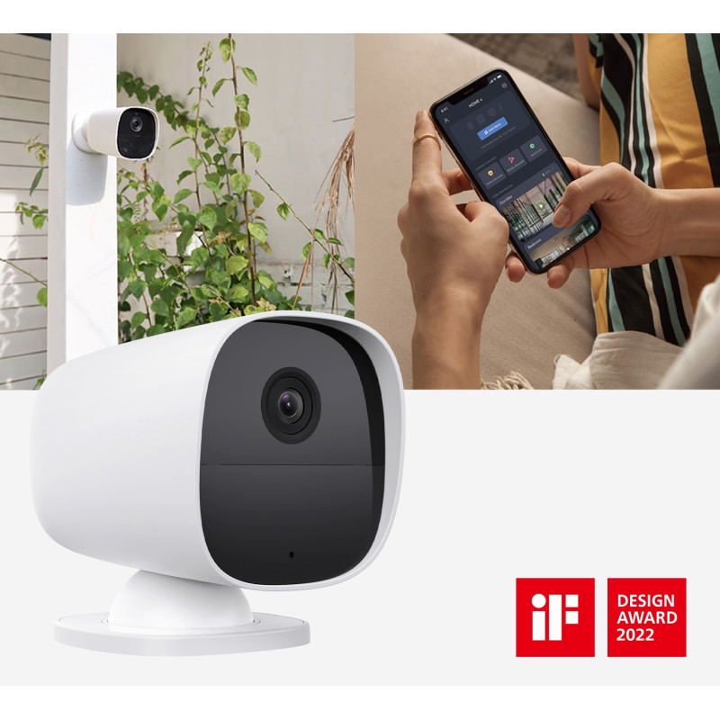 iGET SECURITY EP26 White - WiFi bateriová FullHD kamera, IP65, zvuk, samostatná a pre alarm M5-4G SK