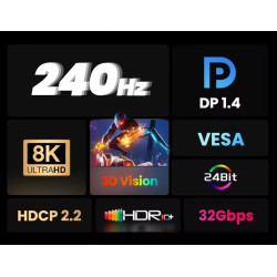 PremiumCord 8K DP 1.4 optický 50m