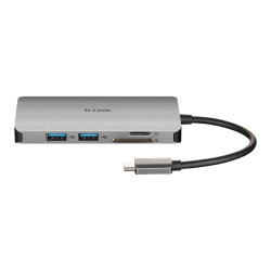D-Link 8-in-1 USB-C Hub with HDMI/Ethernet/Card Reader/Power Delivery