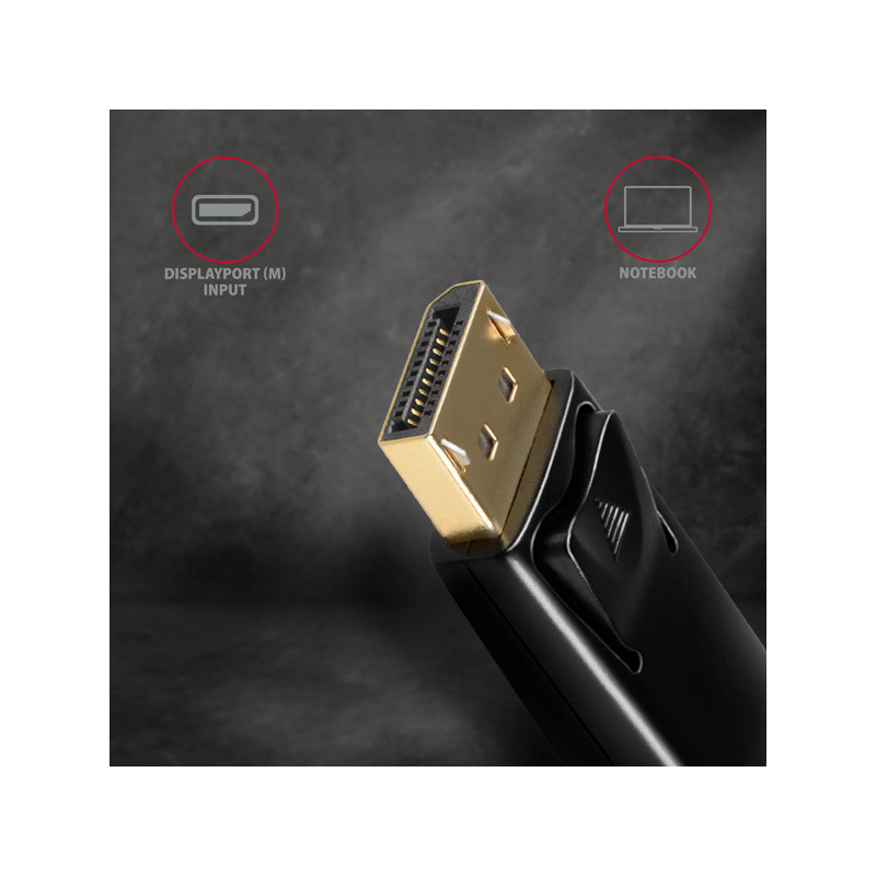 AXAGON RVD-HI14N, DisplayPort - HDMI 1.4 redukcia / adaptér, 4K/30Hz
