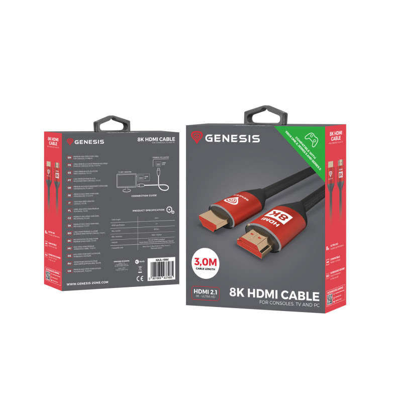 Genesis kábel HDMI M/M V2.1 3M 8K pre XBOX X/S