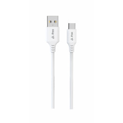 ER - TPU KÁBEL USB-A / USB-C 1M, USB 2.0 BIELÝ