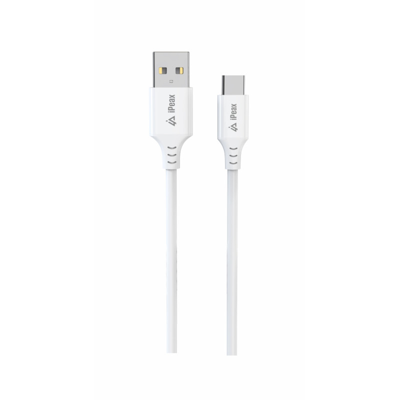 ER - TPU KÁBEL USB-A / USB-C 1M, USB 2.0 BIELÝ