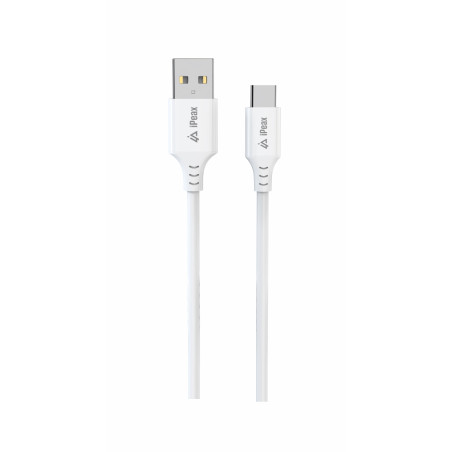 ER - TPU KÁBEL USB-A / USB-C 1M, USB 2.0 BIELÝ