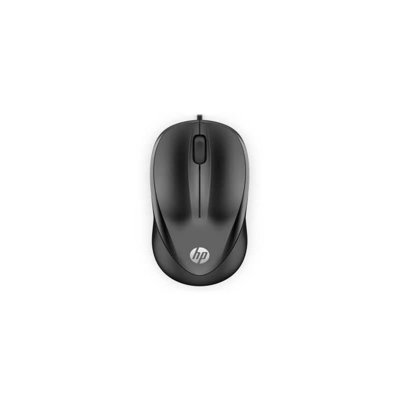 HP Wired 1000/Cestovná/Optická/1 200 DPI/Drôtová USB/Čierna