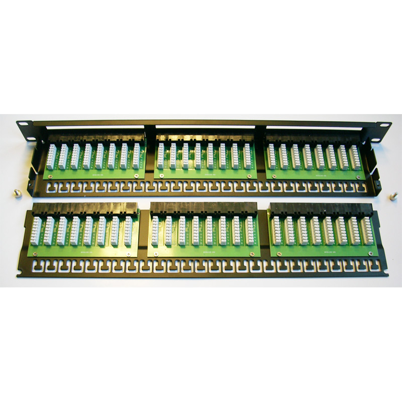 DATACOM Patch panel 48p. Cat5e 1U BK 8x6p. Modul, UTP, 19''