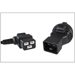 PremiumCord Adaptér IEC C20 M - SCHUKO CEE 7/3 F
