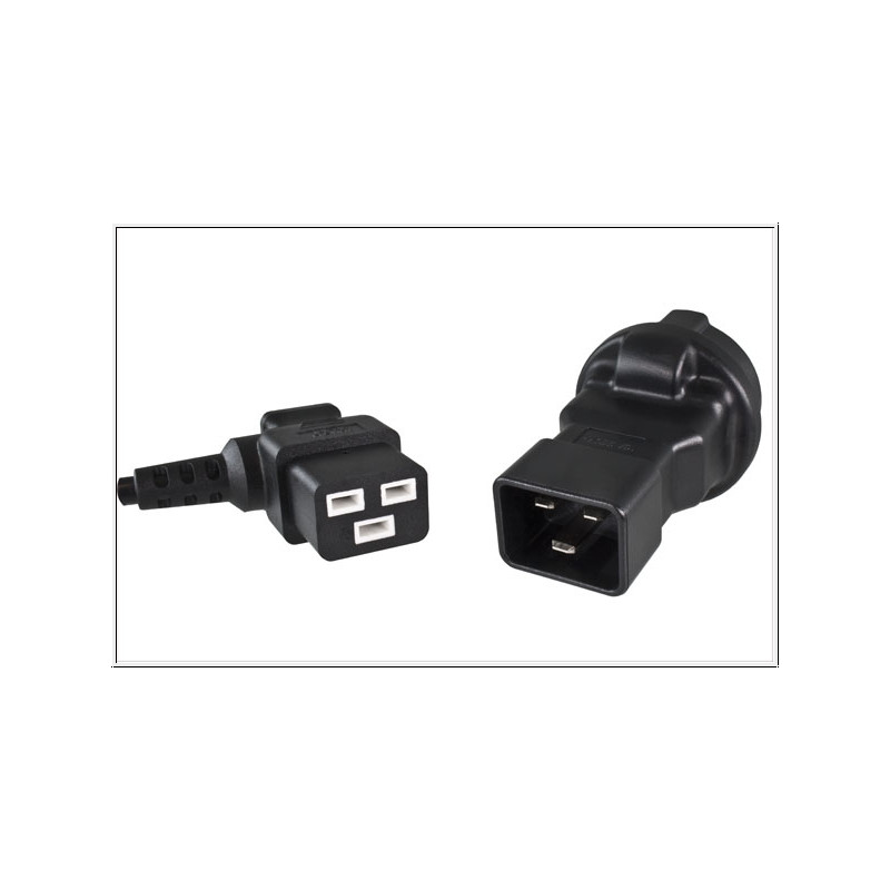 PremiumCord Adaptér IEC C20 M - SCHUKO CEE 7/3 F