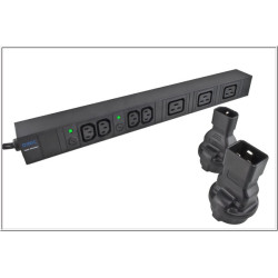 PremiumCord Adaptér IEC C20 M - SCHUKO CEE 7/3 F