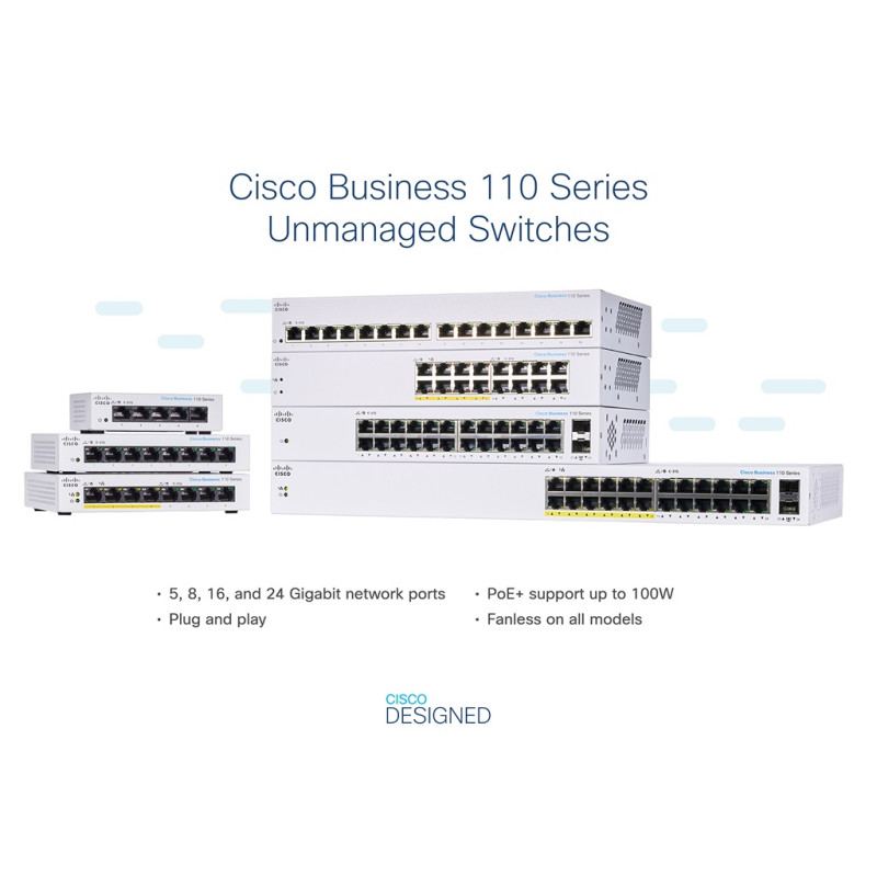 CISCO SB - Cisco CBS110-16PP-EU