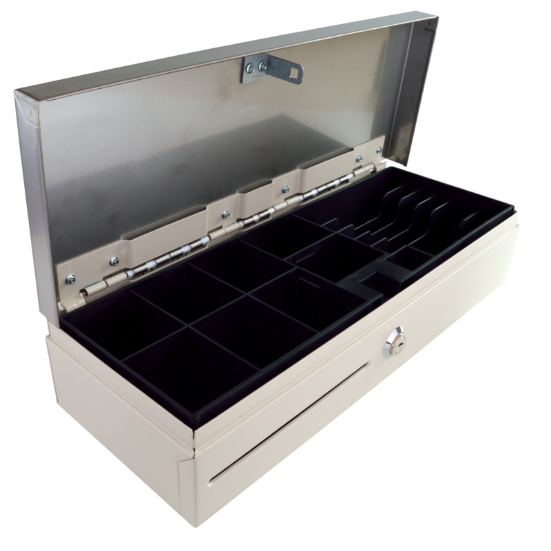 VIRTUOS - Pokladničná zásuvka flip-top FT-460C3 - s kab, biela
