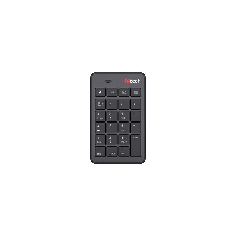 Klávesnica C-TECH KBN-02WS, bezdrôtová, numerická,