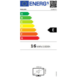 22'' LED Philips 222B1TC - FHD, IPS, touch