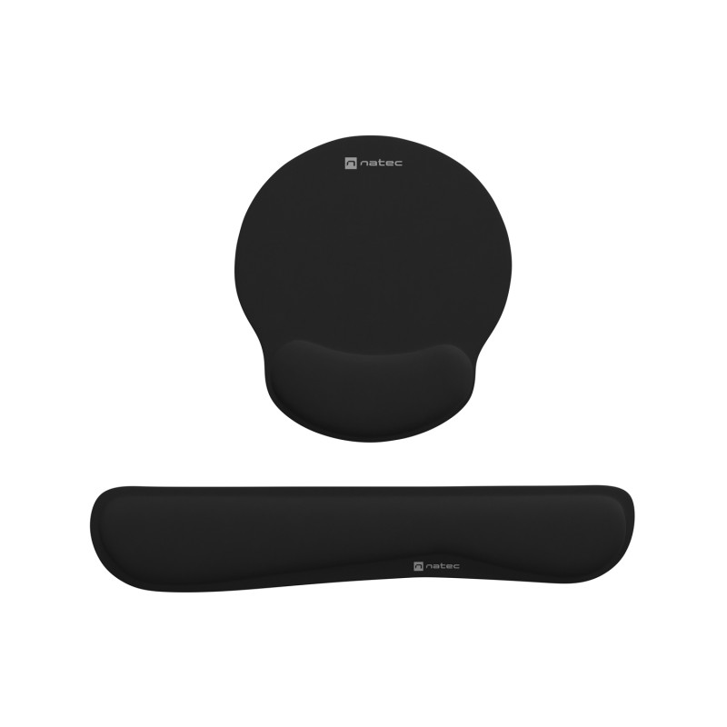 Ergonomický set podložiek pod zápästie Natec CHIPMUNK 2v1, čierna